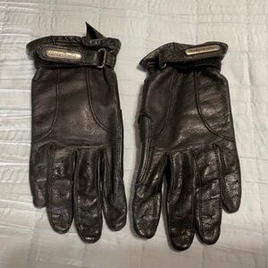Black Leather Harley Davidson Gloves Women’s S